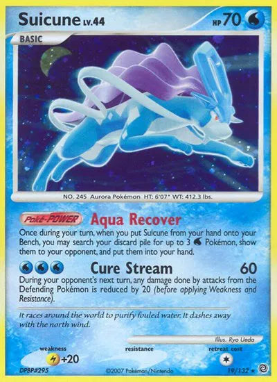 Suicune Secret Wonders Holo Rare 19