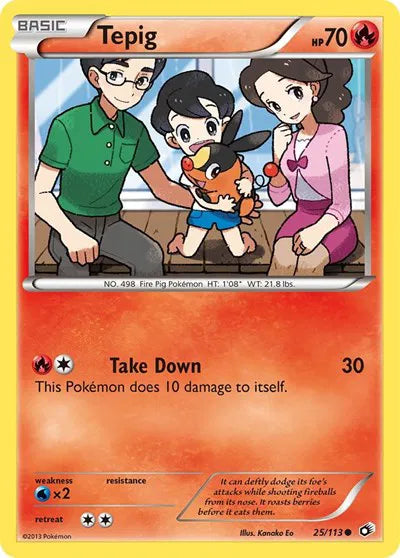 Tepig Legendary Treasures Common 25 [Reverse Holo]