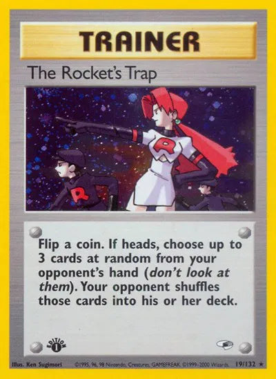 The Rocket's Trap Pokemon Holo Rare 19 Gym Heroes