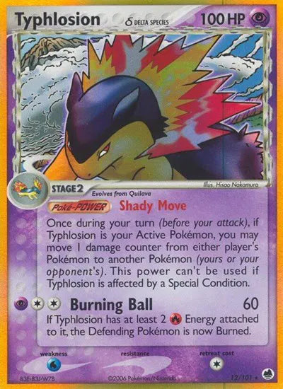 Typhlosion (Delta Species) EX Dragon Frontiers Holo Rare 12/101