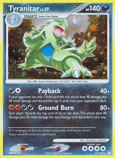 Tyranitar Mysterious Treasures Holo Rare 17
