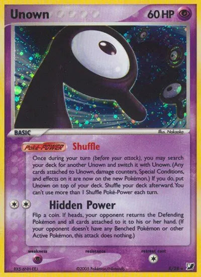 Unown (R) EX Unseen Forces Holo Rare R/28