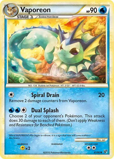 Vaporeon Undaunted Uncommon 41