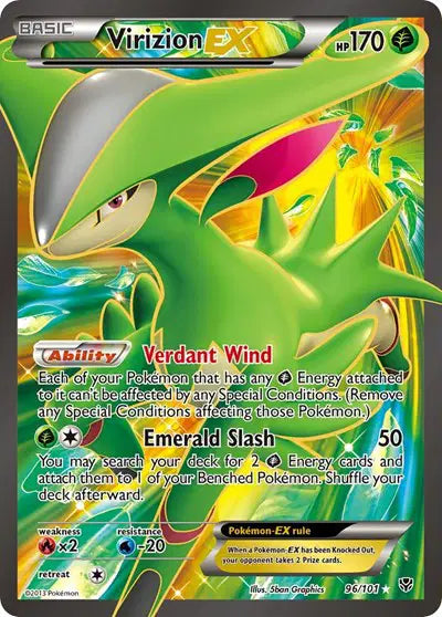 Virizion EX (Full Art) Ultra Rare 96 Plasma Blast