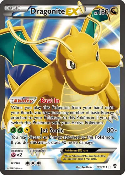 Dragonite EX (108 Full Art) Pokemon Ultra Rare 108 Furious Fists