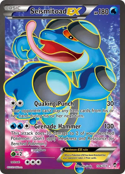 Seismitoad EX (106 Full Art) Furious Fists Ultra Rare 106