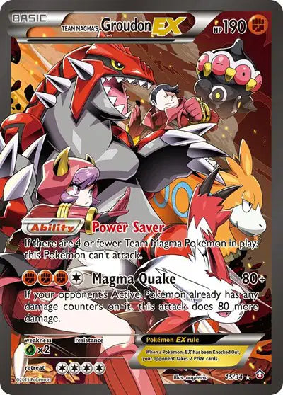Team Magma's Groudon EX 15 Double Crisis