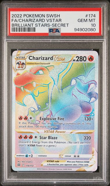 PSA FA/Charizard Vstar Pokemon SWSH#174 GMT MT 10