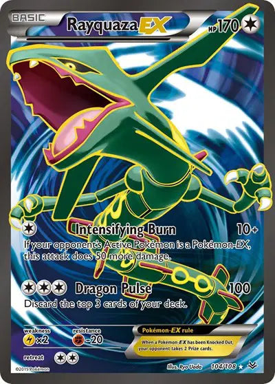 Rayquaza EX (104 Full Art) Ultra Rare 104 Roaring Skies