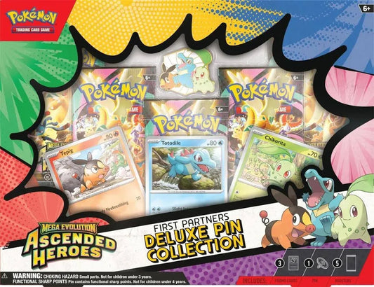 Pokemon: Mega Evolution - Ascended Heroes First Partners Deluxe Pin Collection