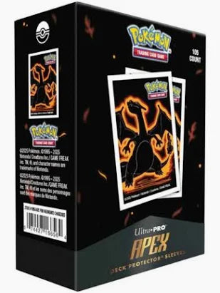 Pokemon Apex Deck Protector Neon Kanto Charizard Card Sleeves (105 Count)